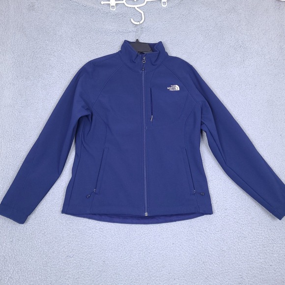 The North Face Jacket Womens Large Navy Blue Apex Bionic Soft Shell Fleece Lined - Picture 1 of 16